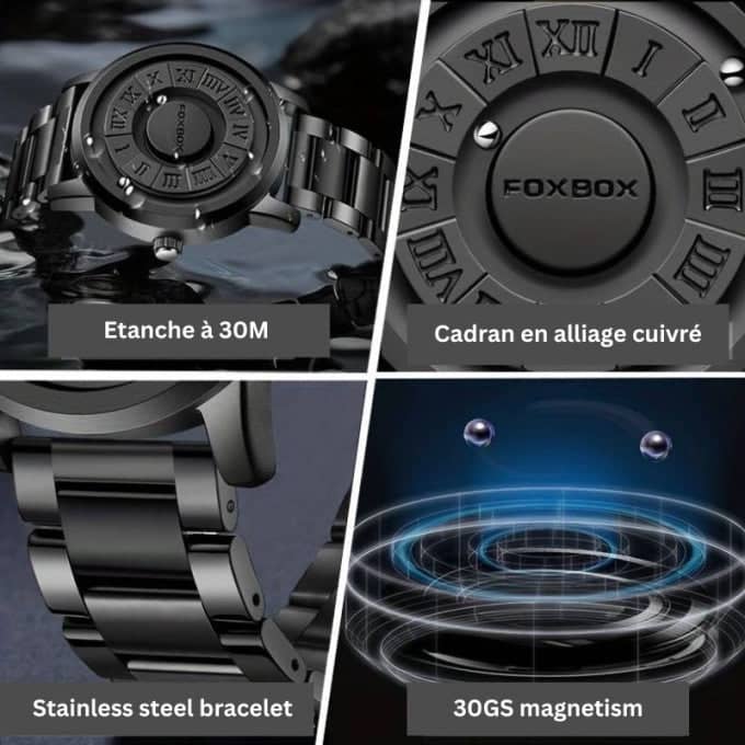 ⌚ Montre Magnétique FOXBOX – Élégance Moderne & Technologie Unique