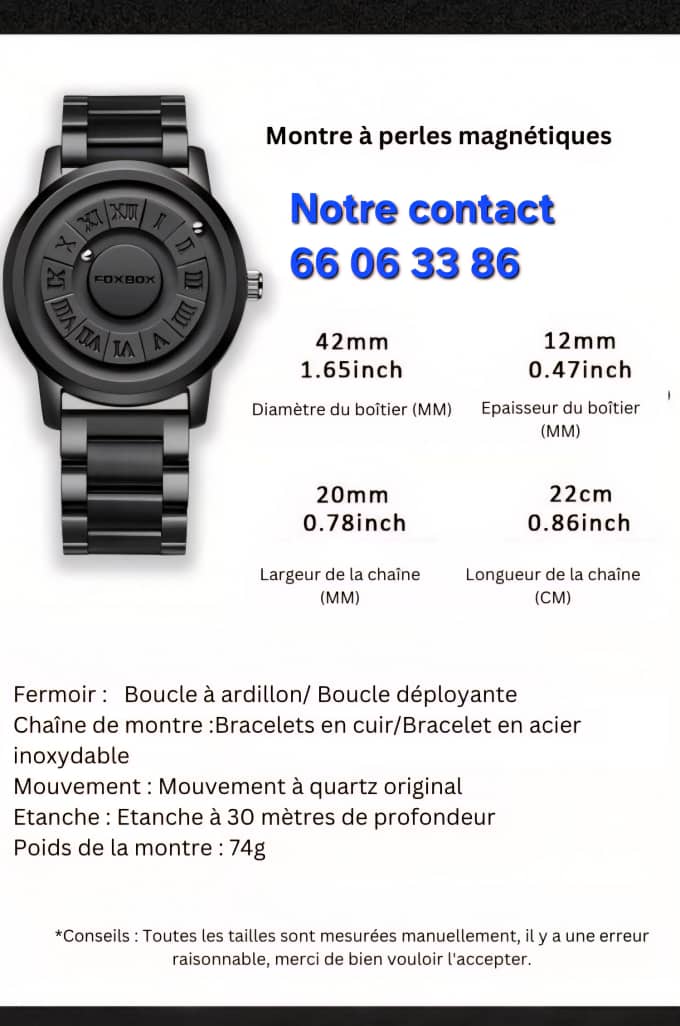 ⌚ Montre Magnétique FOXBOX – Élégance Moderne & Technologie Unique